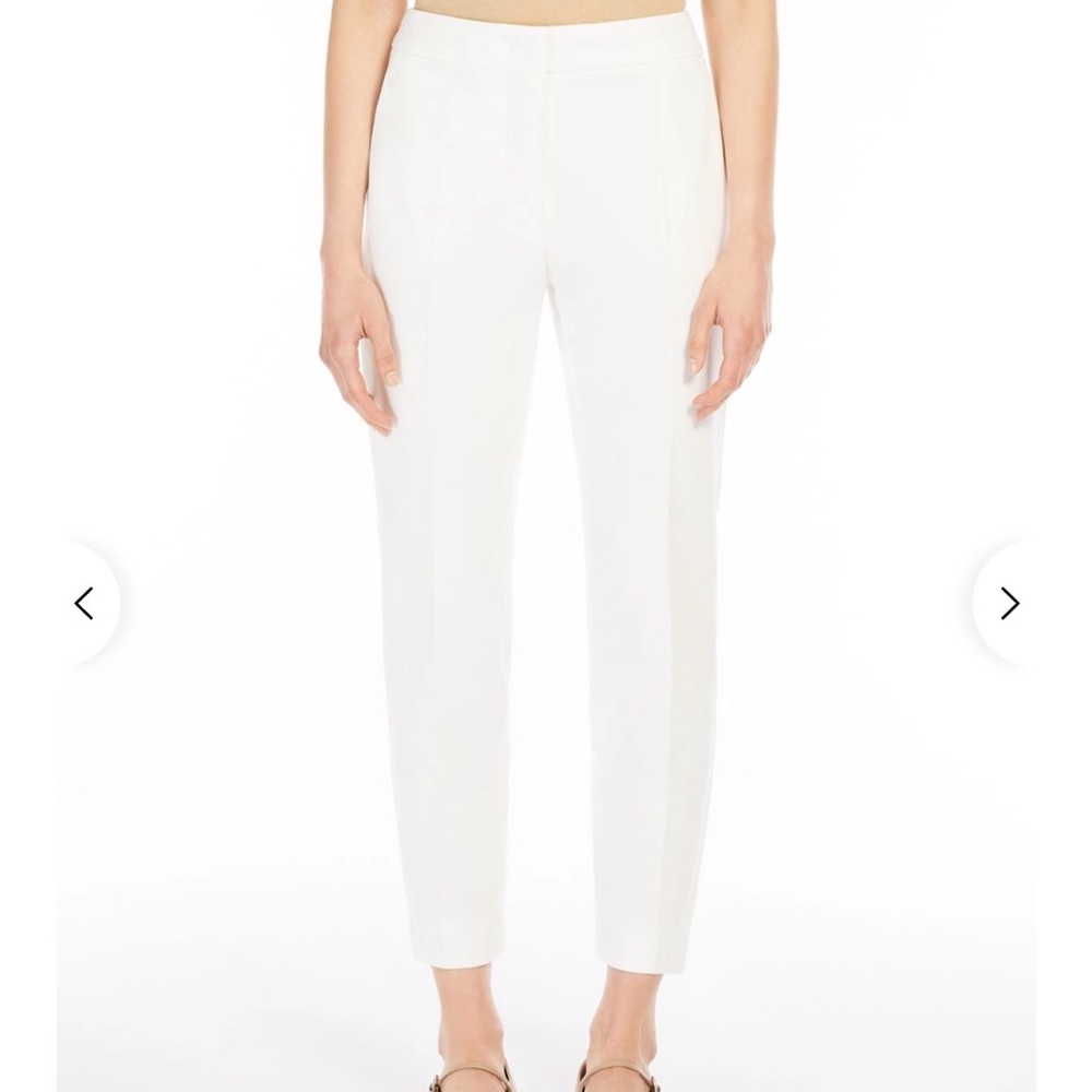 MaxMara Ivory Tailored Ankle-Length Pants